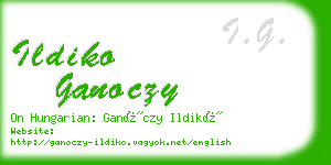 ildiko ganoczy business card